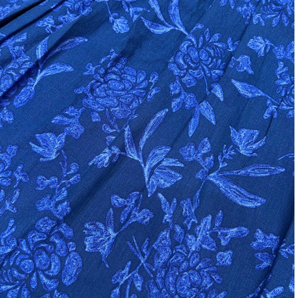 Universal Thread Blue Floral Smocked Midi Dress XS Pockets Cottagecore NWOT - Picture 8 of 11